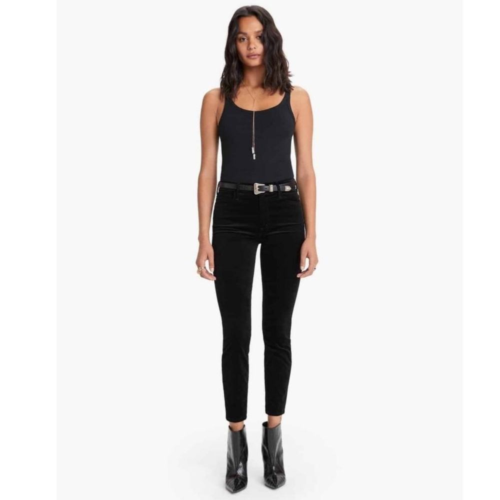EUC Mother High Waisted Looker Ankle Soft Skills Black Size 30